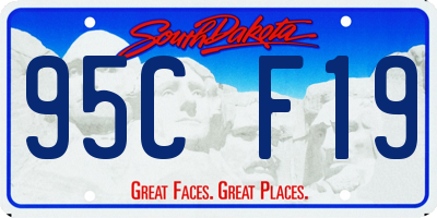 SD license plate 95CF19