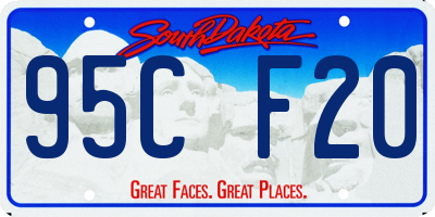SD license plate 95CF20