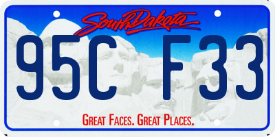 SD license plate 95CF33