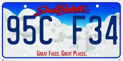SD license plate 95CF34