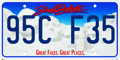 SD license plate 95CF35