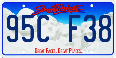 SD license plate 95CF38