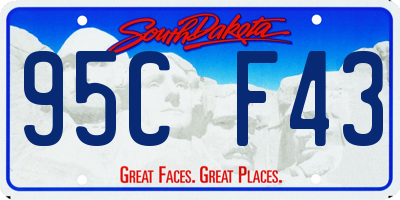 SD license plate 95CF43