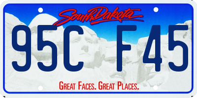 SD license plate 95CF45