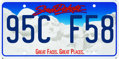 SD license plate 95CF58
