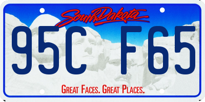 SD license plate 95CF65