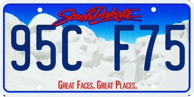 SD license plate 95CF75