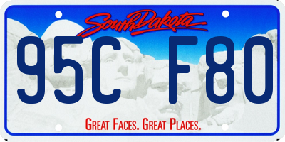 SD license plate 95CF80