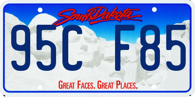 SD license plate 95CF85
