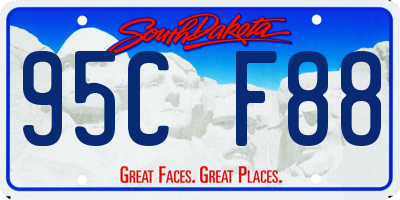 SD license plate 95CF88