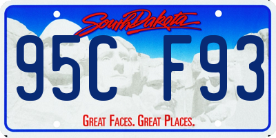 SD license plate 95CF93