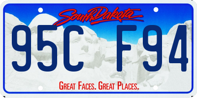 SD license plate 95CF94
