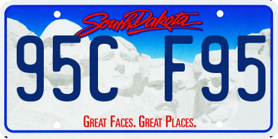 SD license plate 95CF95