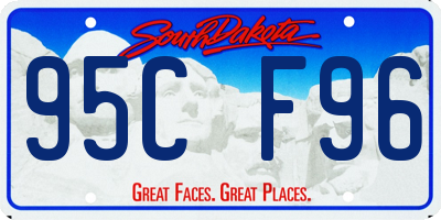 SD license plate 95CF96