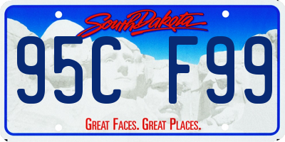 SD license plate 95CF99