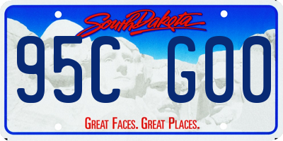 SD license plate 95CG00