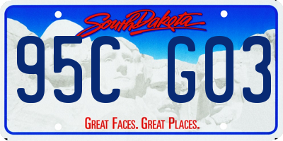 SD license plate 95CG03