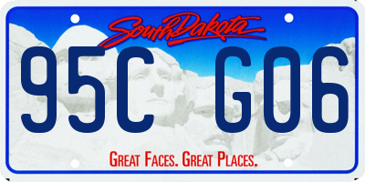 SD license plate 95CG06