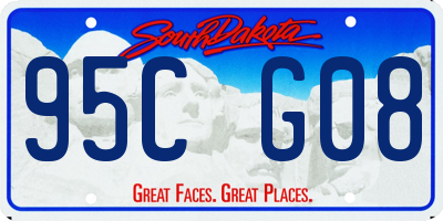 SD license plate 95CG08