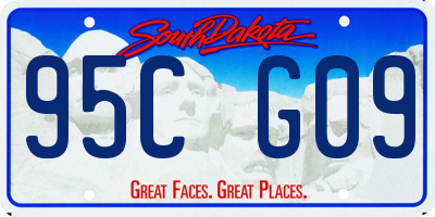 SD license plate 95CG09