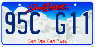 SD license plate 95CG11