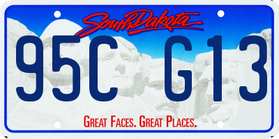 SD license plate 95CG13