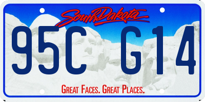 SD license plate 95CG14