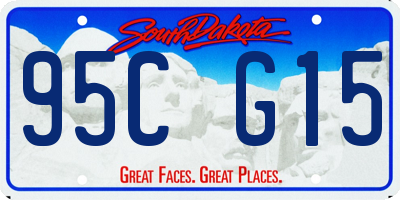 SD license plate 95CG15