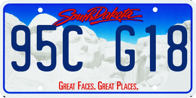 SD license plate 95CG18