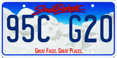 SD license plate 95CG20