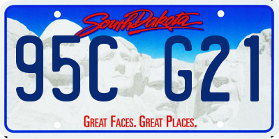 SD license plate 95CG21