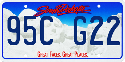 SD license plate 95CG22