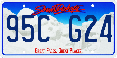 SD license plate 95CG24