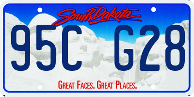 SD license plate 95CG28