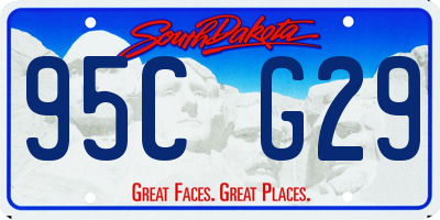SD license plate 95CG29