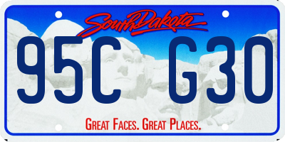 SD license plate 95CG30