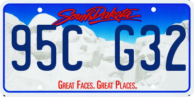 SD license plate 95CG32