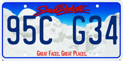 SD license plate 95CG34