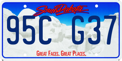 SD license plate 95CG37