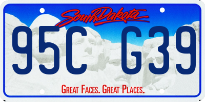 SD license plate 95CG39