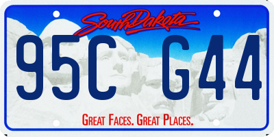 SD license plate 95CG44
