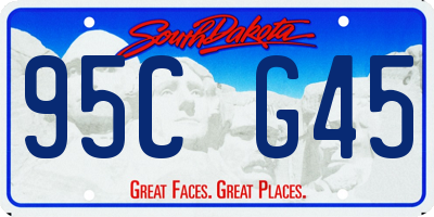 SD license plate 95CG45