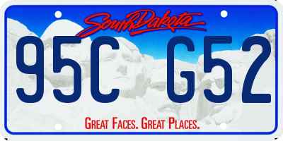 SD license plate 95CG52