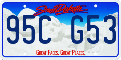 SD license plate 95CG53