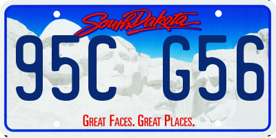 SD license plate 95CG56