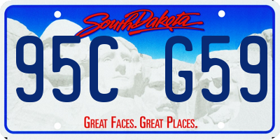 SD license plate 95CG59