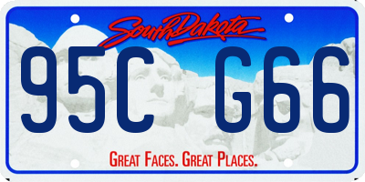SD license plate 95CG66