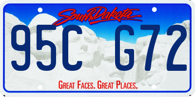 SD license plate 95CG72