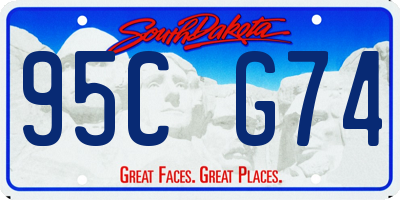 SD license plate 95CG74