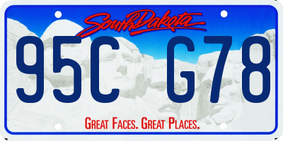 SD license plate 95CG78